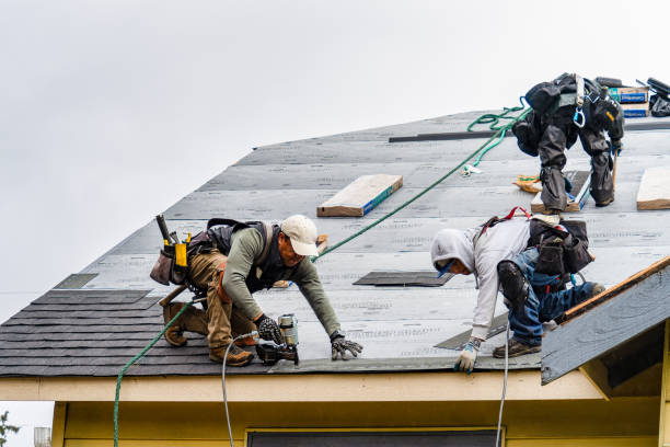 Professional Roofing technician working in Bedrock, CO